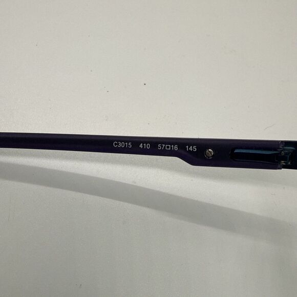 Columbia Eyeglasses Frames Only C3015 410 Dark Blue Rectangle Half Rim 57-16 145 - Picture 6 of 7